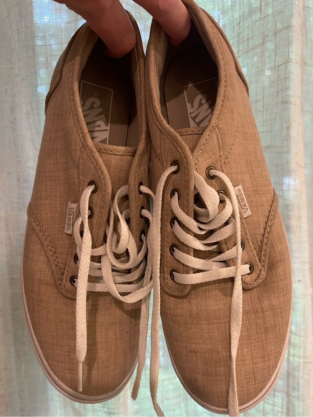 Vans Men’s Low-Top Canvas Sneakers in Tan